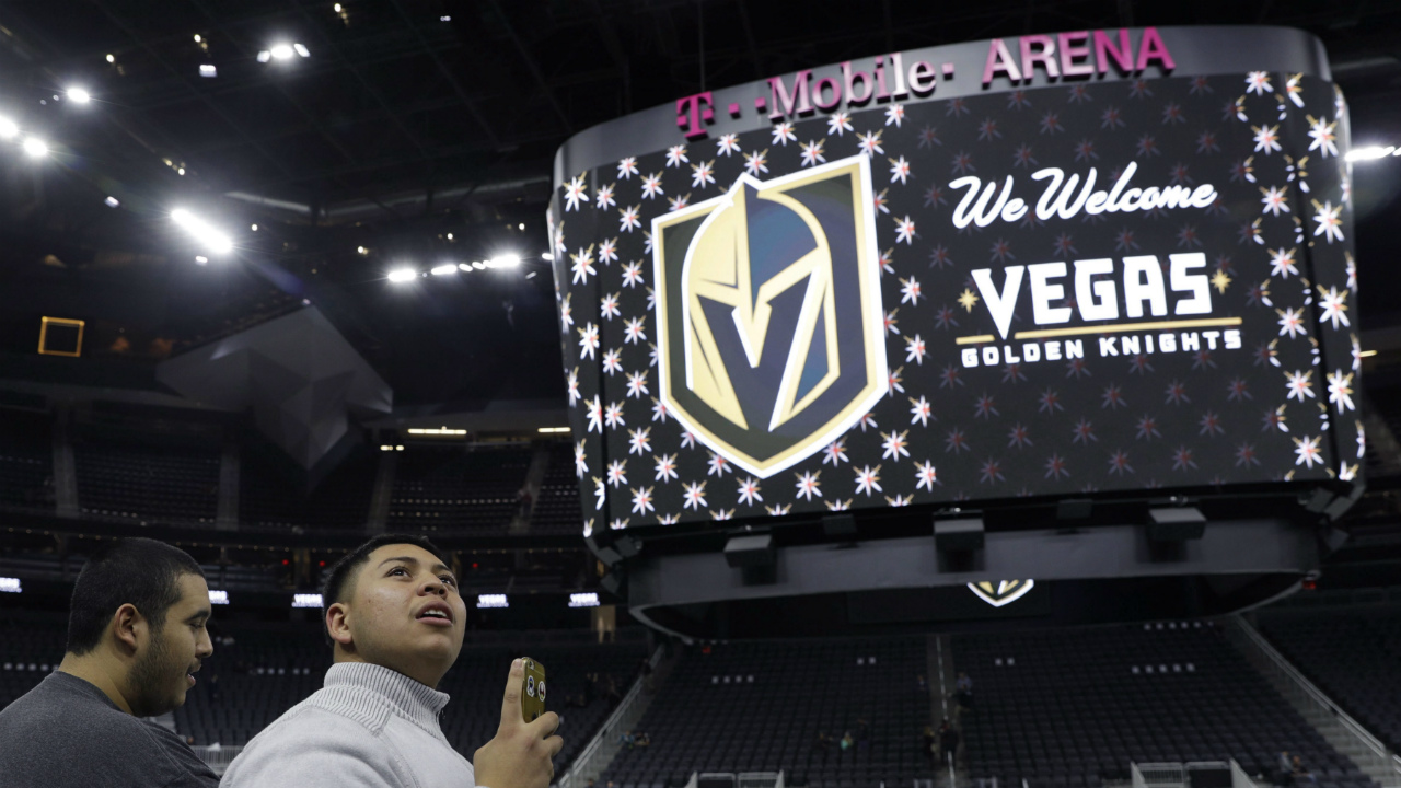 The-Vegas-Golden-Knights-hope-to-have-their-jerseys-unveiled-in-June.-(John-Locher,-File/AP)