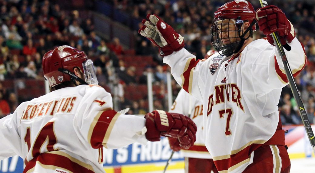 Dominant Denver beats Notre Dame in Frozen Four semifinal