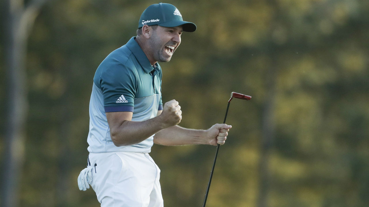 Sergio-Garcia,-of-Spain,-reacts-after-making-his-birdie-putt-on-the-18th-green-to-win-the-Masters-golf-tournament-after-a-playoff-Sunday,-April-9,-2017,-in-Augusta,-Ga.Sergio-Garcia,-of-Spain,-reacts-after-making-his-birdie-putt-on-the-18th-green-to-win-the-Masters-golf-tournament-after-a-playoff-Sunday,-April-9,-2017,-in-Augusta,-Ga.-(AP-Photo/Chris-Carlson)