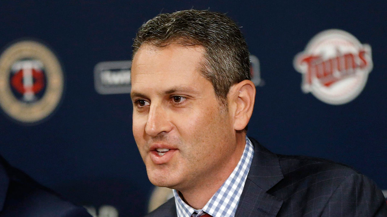 Minnesota Twins general manager Thad Levine addresses the media. (Jim Mone/AP)