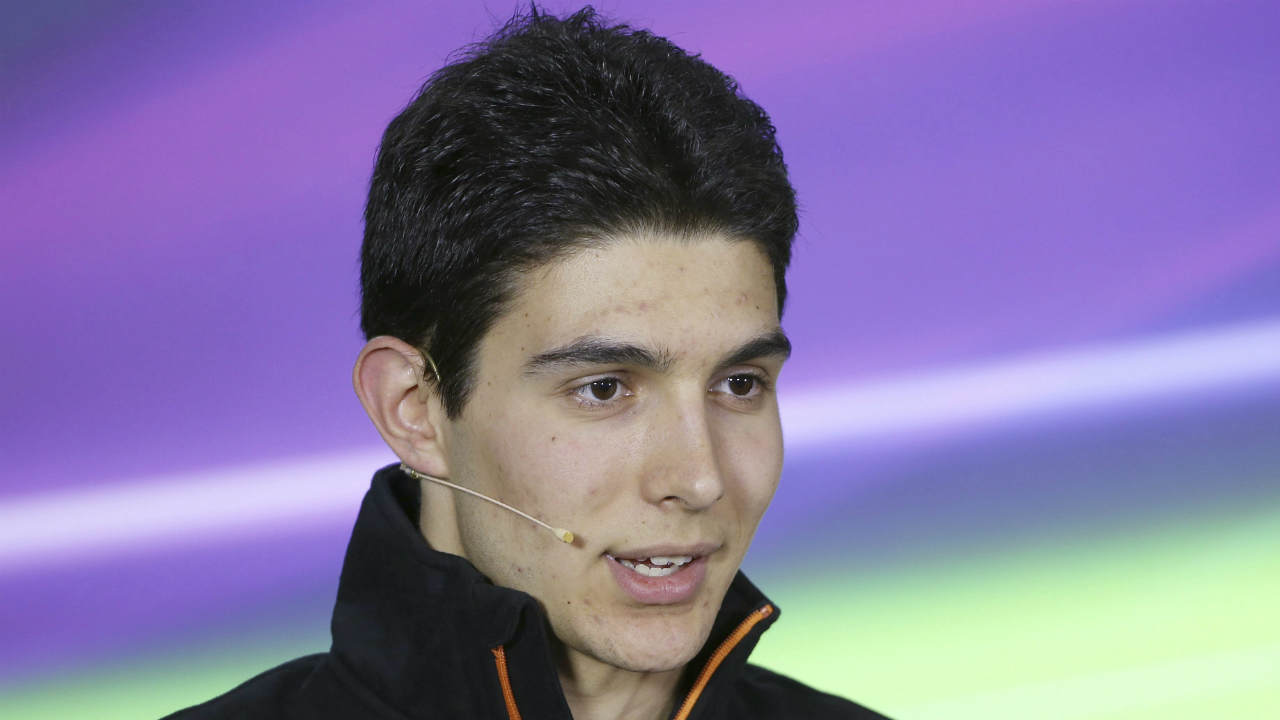 Force-India-driver-Esteban-Ocon-of-France-answers-a-question-during-a-press-conference-at-the-track-in-Melbourne,-Thursday,-March-23,-2017.-Sunday's-season-opening-Australian-Grand-Prix,-where-F1rule-changes-requiring-wider-tires,-greater-aerodynamics,-bigger-fuel-loads-and-increased-downforce-are-expected-to-make-the-heavier-cars-significantly-faster-than-previous-years.-(Rick-Rycroft/AP)