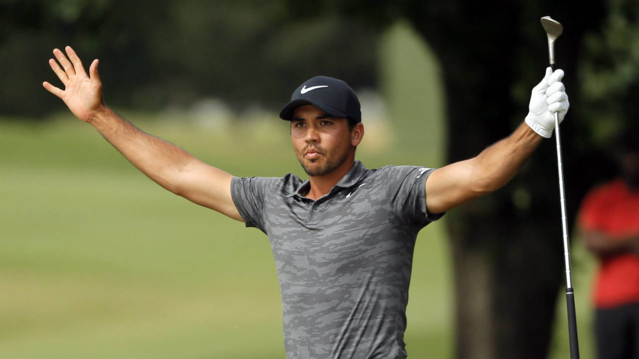 Jason-Day-of-Australia-celebrates-after-he-pitched-in-a-78-foot-shot-out-of-the-rough-for-birdie-on-the-15th-green-during-the-final-round-of-the-Byron-Nelson-golf-tournament,-Sunday,-May-21,-2017,-in-Irving,-Texas.-(Tony-Gutierrez/AP)