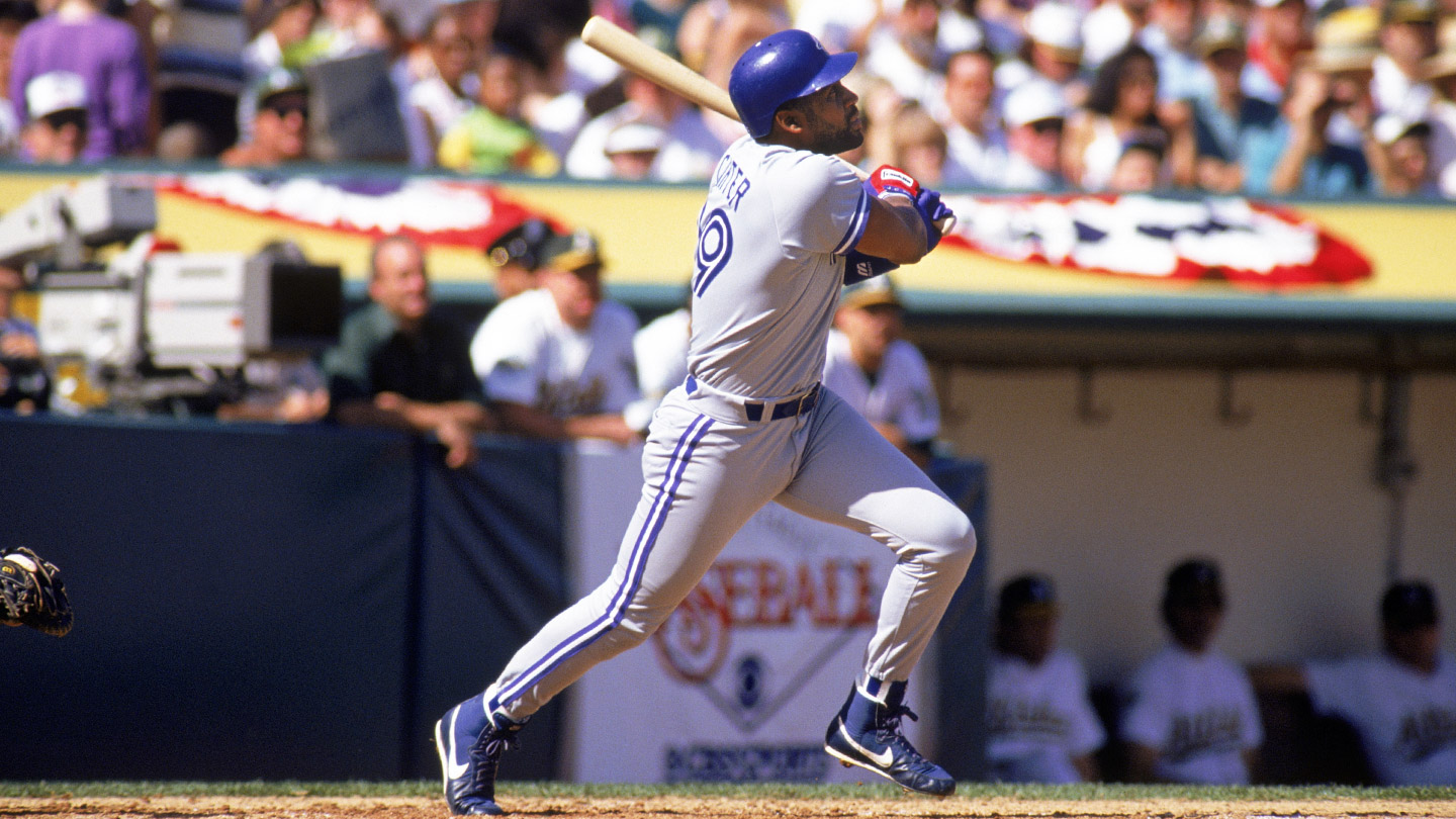 thumbnail image 2 of Majestic Men's Joe Carter 1993 Toronto Blue Jays Cooperstown World Series Jersey 2 of 3