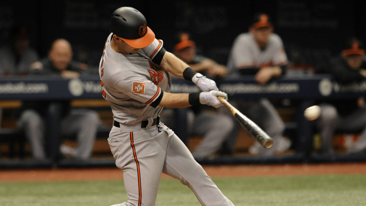 Baltimore-Orioles'-Joey-Rickard-hits-an-RBI-double-off-Tampa-Bay-Rays-closer-Alex-Colome-during-the-ninth-inning-of-a-baseball-game-Sunday,-June-25,-2017,-in-St.-Petersburg,-Fla.-(Steve-Nesius/AP)