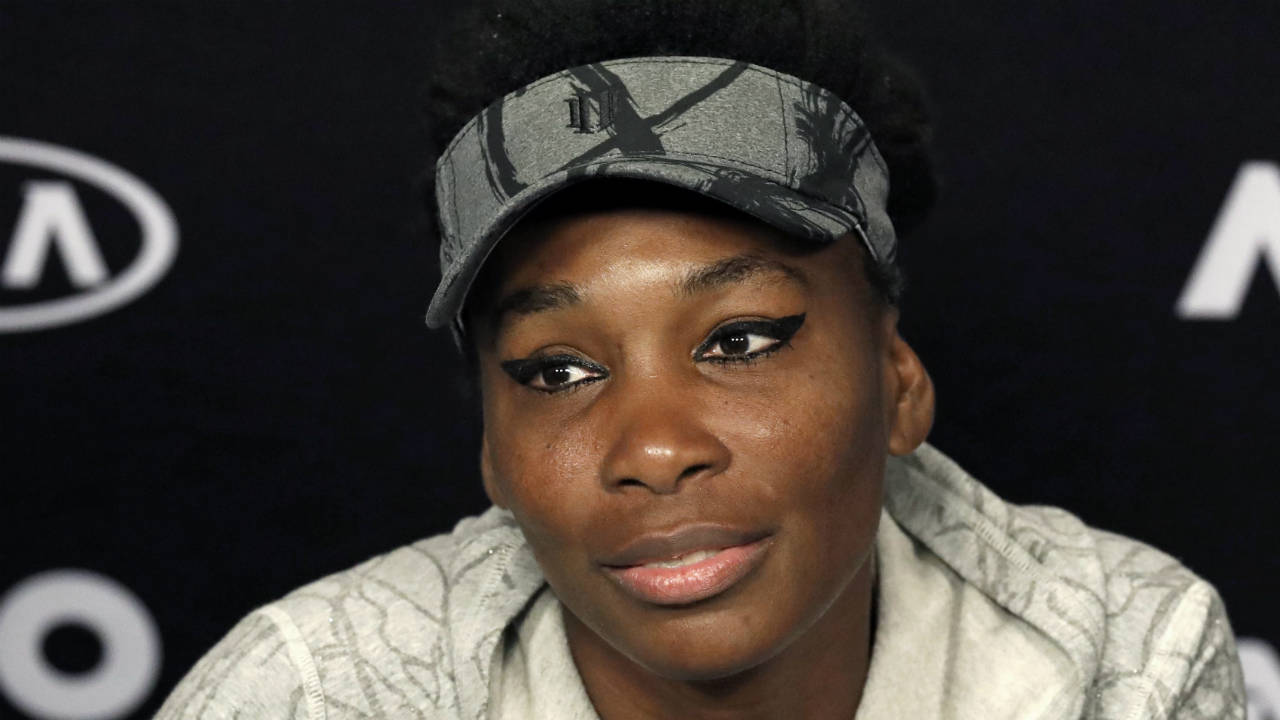 In-this-Jan.-28,-2017,-file-photo,-Venus-Williams-answers-questions-at-a-press-conference-following-her-loss-to-sister-Serena-in-the-women's-singles-final-at-the-Australian-Open-tennis-championships-in-Melbourne,-Australia.-Florida-police-said-Thursday,-June-29,-2017,-that-Williams-was-in-a-car-crash-earlier-this-month.-He-said-the-June-9th-crash-was-under-investigation,-but-declined-to-give-further-details.-(Kin-Cheung,-File/AP)