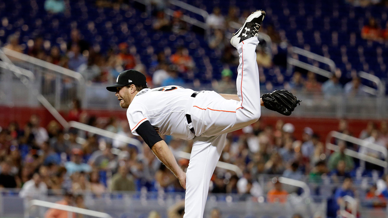 Miami-Marlins-starting-pitcher-Chris-O'Grady.-(Lynne-Sladky/AP)