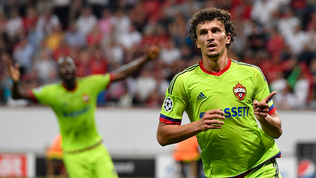 CSKA's-Roman-Eremenko-celebrates-after-scoring-his-side's-second-goal.-(Martin-Meissner/AP)