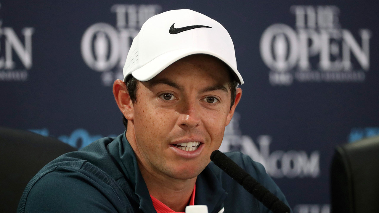Northern-Ireland's-Rory-McIlroy-speaks-during-a-press-conference-ahead-of-the-British-Open.-(Peter-Morrison/AP)