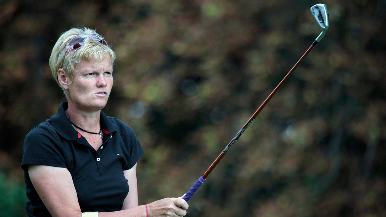 Trish-Johnson-of-England-hits-the-ball-during-the-final-round-of-the-Women's-French-Open-Golf-at-Baillet-en-France,-north-of-Paris,-Sunday-Sept.-12,-2010.-(Thibault-Camus/AP)