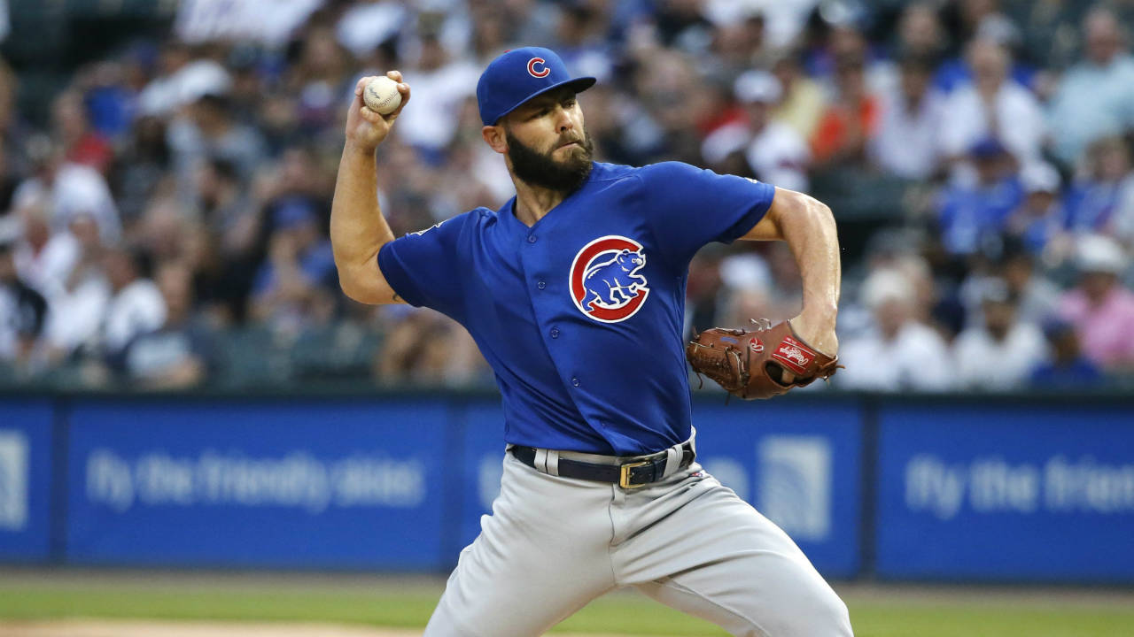 Chicago-Cubs-starting-pitcher-Jake-Arrieta-delivers-during-the-first-inning-of-the-team's-baseball-game-against-the-Chicago-White-Sox-on-Wednesday,-July-26,-2017,-in-Chicago.-(Charles-Rex-Arbogast/AP)