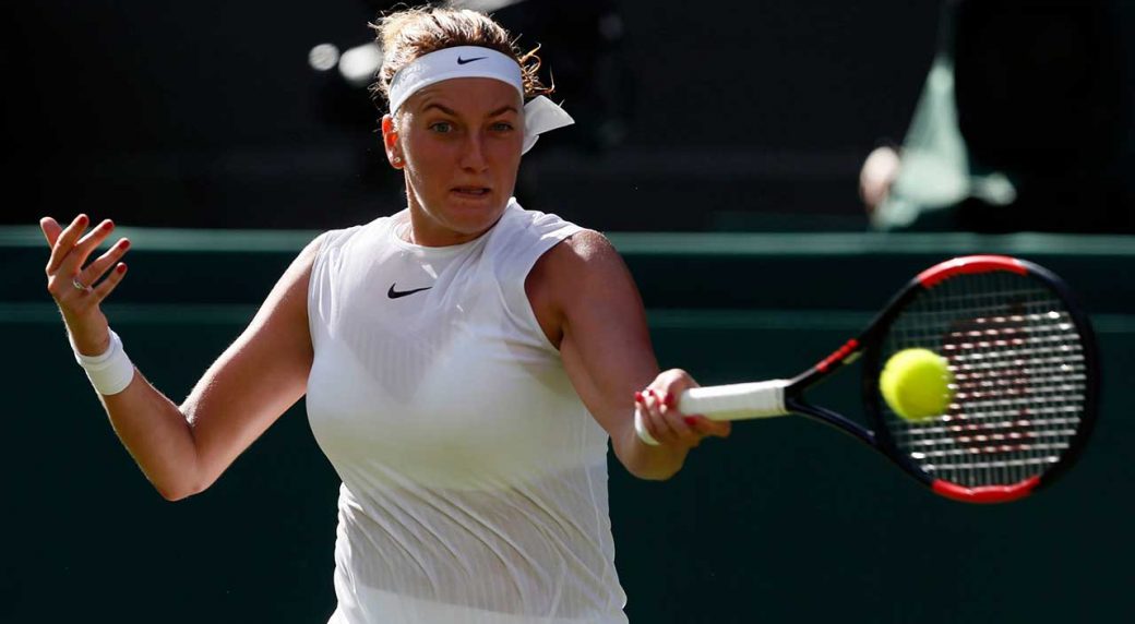 With hand surgeon in stands, Kvitova wins Wimbledon return