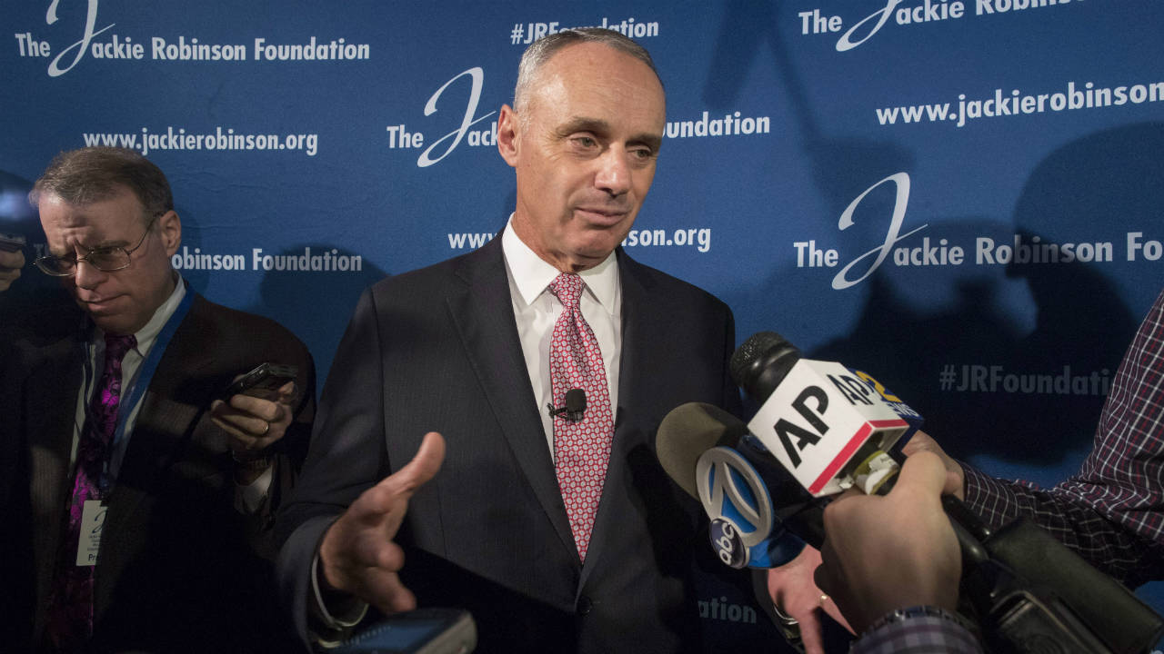 Major-League-Baseball-commissioner-Robert-D.-Manfred,-Jr.-(Mary-Altaffer/AP)