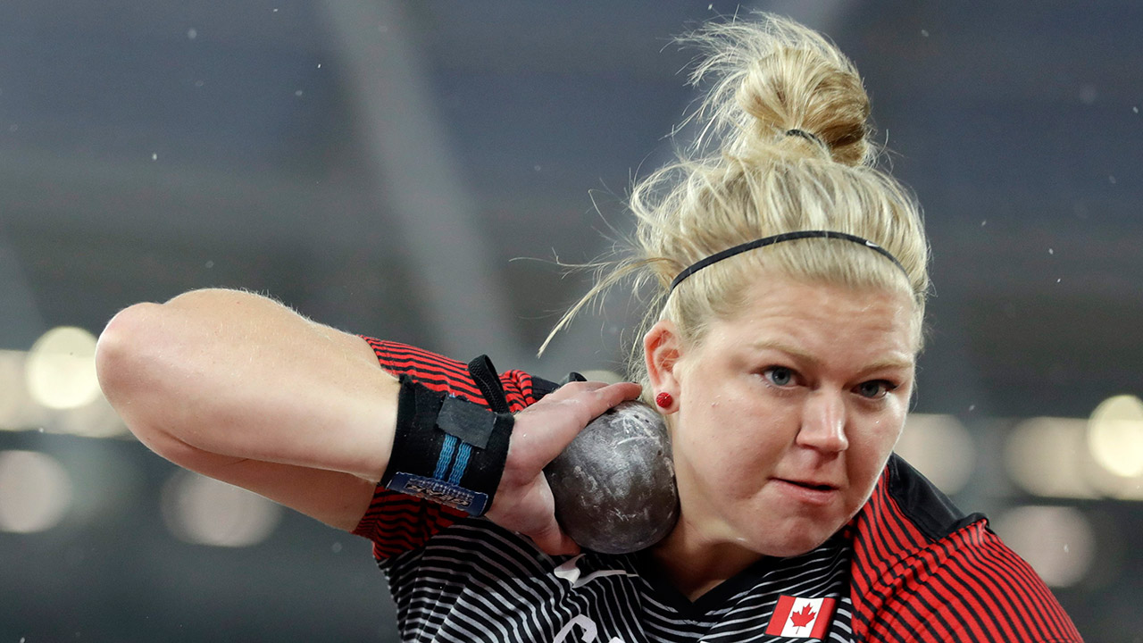 Canada's-Brittany-Crew-makes-an-attempt-in-the-women's-shot-put-final.-(Matthias-Schrader/AP)