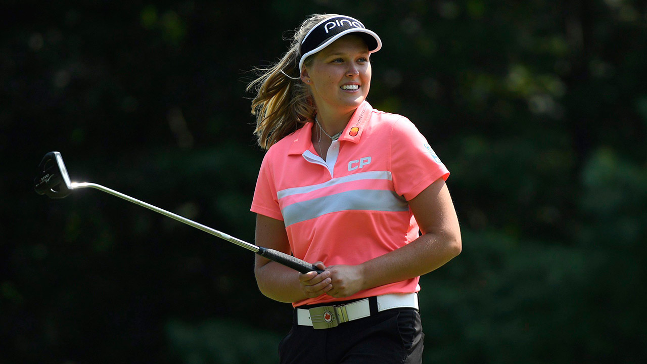 Brooke-Henderson-of-Canada-participates-in-the-Brooke-&-Friends-Pro-Am.-(Justin-Tang/AP)