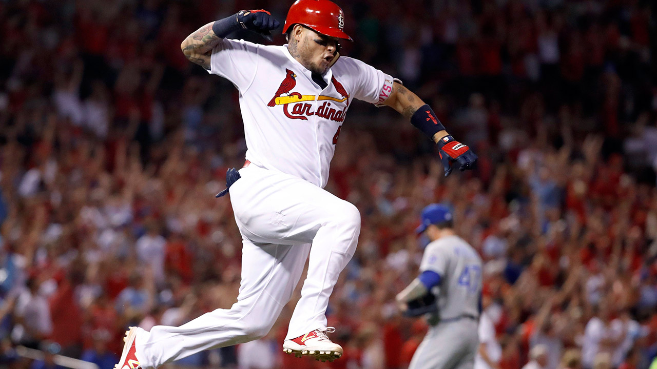 Rally cat Molina slam after cat runs on field leads Cards over Royals(02)