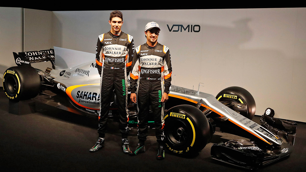 Force-India-driver-Sergio-Perez-of-Mexico,-right,-and-Force-India-driver-Esteban-Ocon.-(Frank-Augstein/AP)