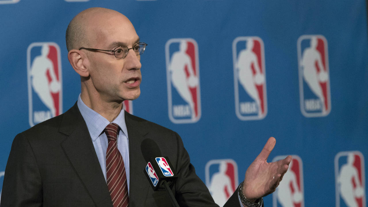 In-this-Oct.-21,-2016,-file-photo,-NBA-Commissioner-Adam-Silver-speaks-to-reporters-during-a-news-conference,-in-New-York.-An-NBA-delegation,-led-by-Silver,-is-in-Israel-as-part-of-"Basketball-Without-Borders,"-a-program-that-hosts-training-camps-for-top-teenage-players-throughout-the-world.-(Mary-Altaffer,-File/AP)