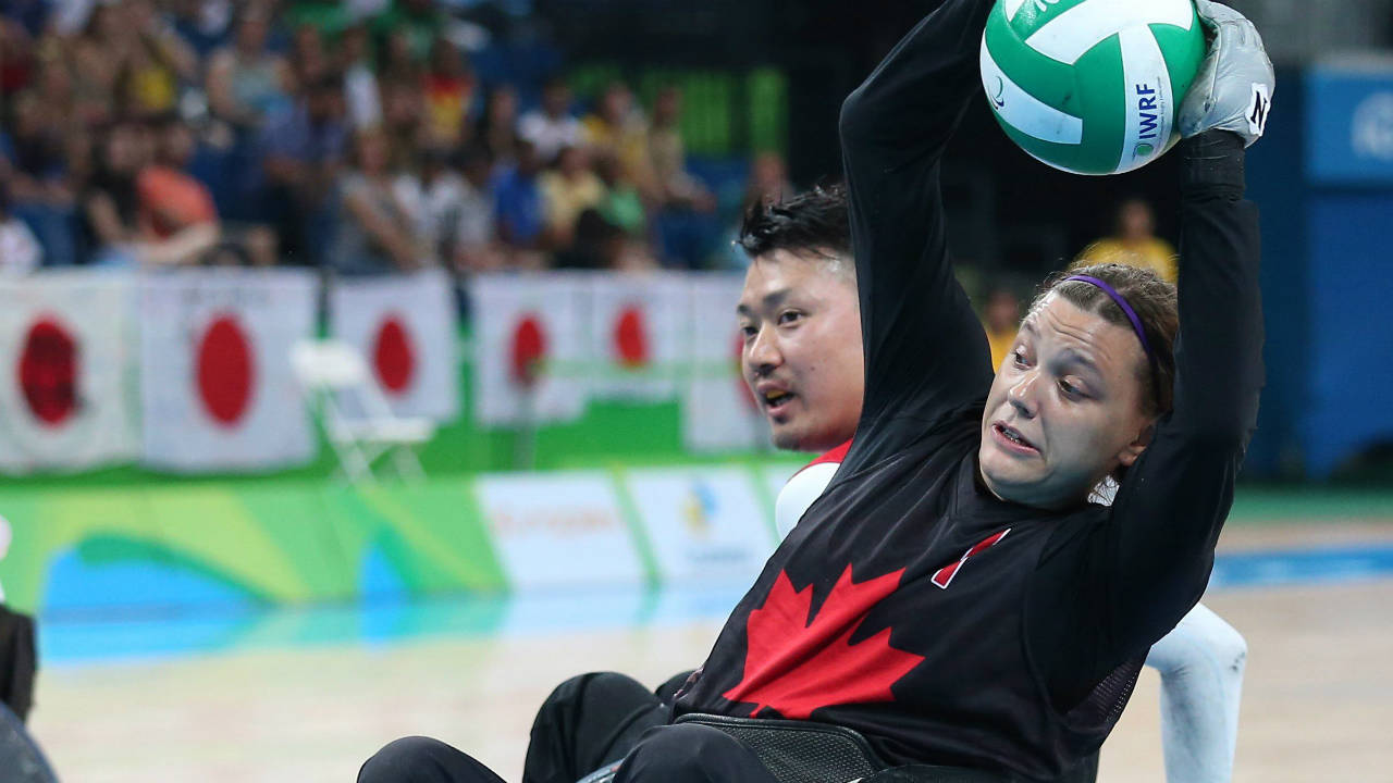 Canadian-Miranda-Biletski-takes-part-in-wheelchair-rugby-play-during-the-2016-Paralympic-Games-in-Rio.-A-Paralympian-who-was-left-paralyzed-after-a-diving-accident-says-she-knew-the-injury-was-bad-the-moment-it-happened.-(Canadian-Paralympic-Committee-Scott-Grant/CP)