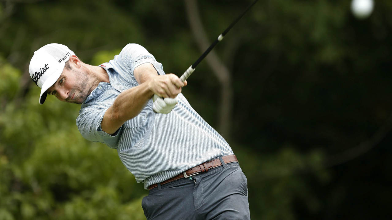 Nicholas-Lindheim-hits-off-the-second-tee-during-the-final-round-of-the-John-Deere-Classic-golf-tournament,-Sunday,-July-16,-2017,-at-TPC-Deere-Run-in-Silvis,-Ill.-(Charlie-Neibergall/AP)
