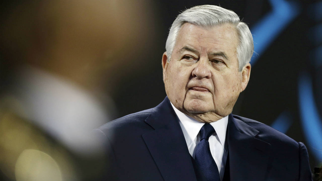 In-this-Jan.-24,-2016,-file-photo,-Carolina-Panthers-owner-Jerry-Richardson-watches-before-the-NFL-football-NFC-Championship-game-against-the-Arizona-Cardinals-in-Charlotte,-N.C.-The-Panthers-say-team-captains-and-other-selected-players-met-with-owner-Richardson-at-his-home-Tuesday,-Sept.-26,-to-"discuss-social-issues-affecting-the-league-and-solutions-moving-forward."-(Bob-Leverone,-File/AP)