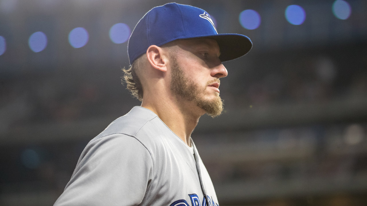 Blue-Jays-star-Josh-Donaldson-in-profile-during-a-game-against-the-Minnesota-Twins.