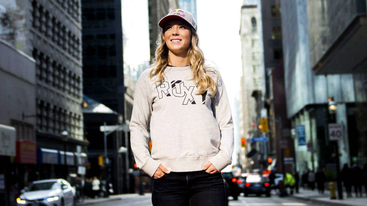 Canadian-freestyle-skier-Dara-Howell-poses-for-a-photograph-in-downtown-Toronto-on-Wednesday,-October-25,-2017.-(Nathan-Denette/CP)