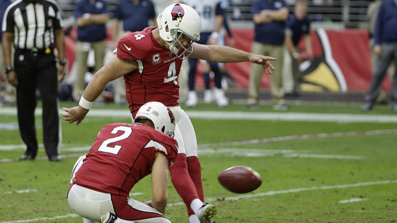 Arizona-Cardinals-kicker-Phil-Dawson-(4)-connects-for-a-field-goal-against-the-Tennessee-Titans-as-he-is-joined-by-holder-Arizona-Cardinals-punter-Andy-Lee-(2)-during-the-second-half-of-an-NFL-football-game,-Sunday,-Dec.10,-2017,-in-Glendale,-Ariz.-(Rick-Scuteri/AP)