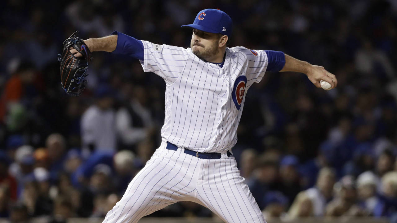 Chicago-Cubs-relief-pitcher-Brian-Duensing-throws-during-the-sixth-inning-of-Game-5-of-baseball's-National-League-Championship-Series-against-the-Los-Angeles-Dodgers,-Thursday,-Oct.-19,-2017,-in-Chicago.-(Matt-Slocum/AP)