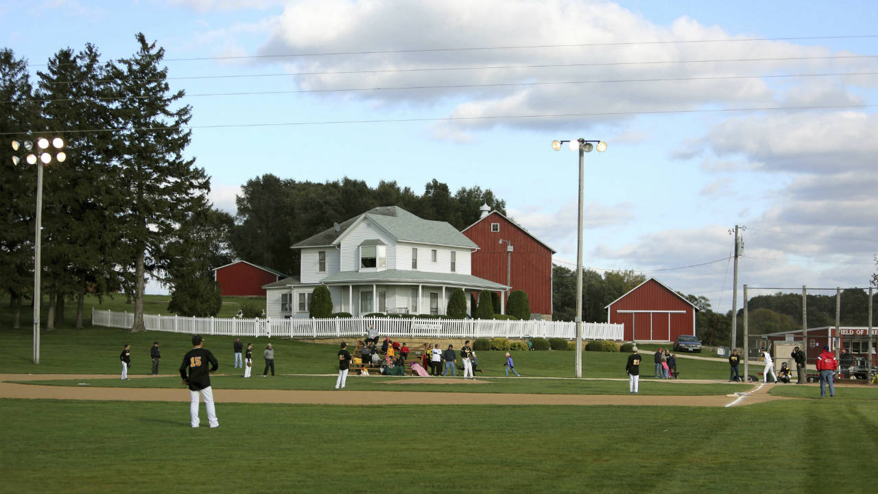 In-this-Oct.-2,-2014-file-photo,-teams-play-at-the-"Field-of-Dreams"-during-a-fall-tournament-in-Dyersville,-Iowa.-A-vandal-caused-thousands-of-dollars-in-damage-to-the-Field-of-Dreams-by-driving-a-vehicle-onto-the-site-made-famous-by-the-1989-movie.-Workers-at-the-site-found-the-damage-Tuesday-morning,-Jan.-23,-2018,-and-were-still-assessing-the-costs-and-needed-repairs.-(Dave-Kettering/Telegraph-Herald-via-AP,-File)
