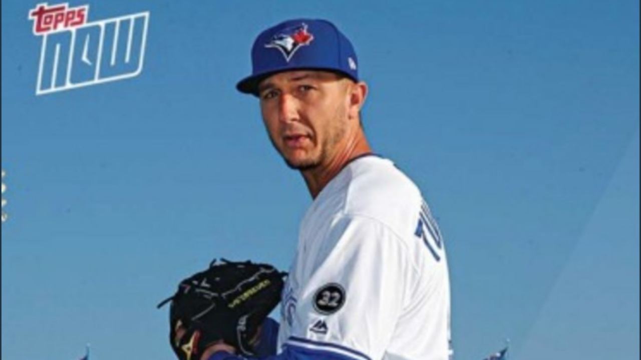 pitcher pose is now a baseball card 