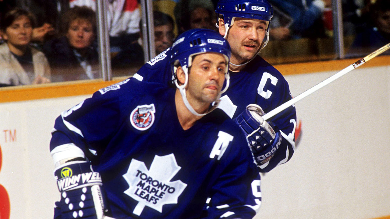 Toronto-Maple-Leafs;-Doug-Gilmour;-Wendel-Clark