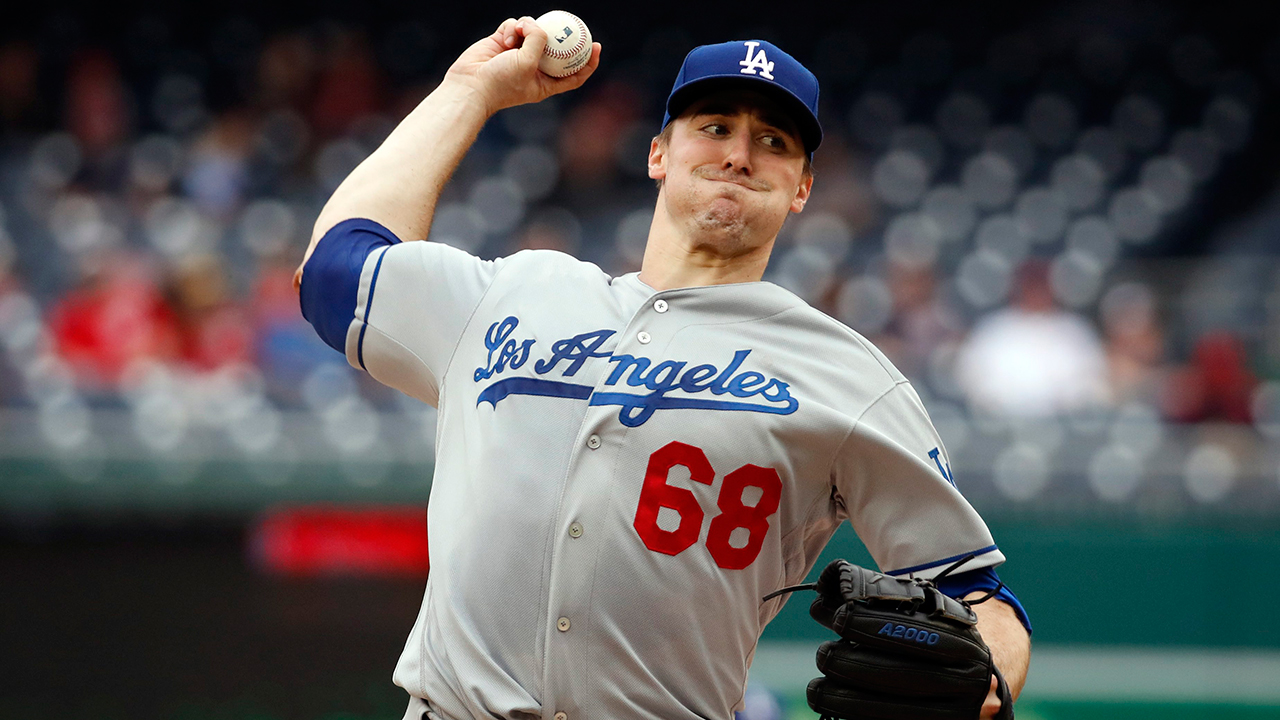 Los Angeles Dodgers starting pitcher Ross Stripling throws. (Alex Brandon/AP)