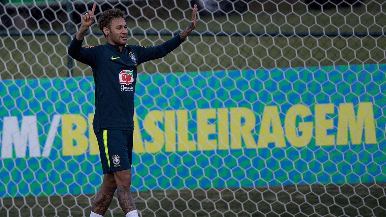 Neymar back in training with Brazil ahead of World Cup