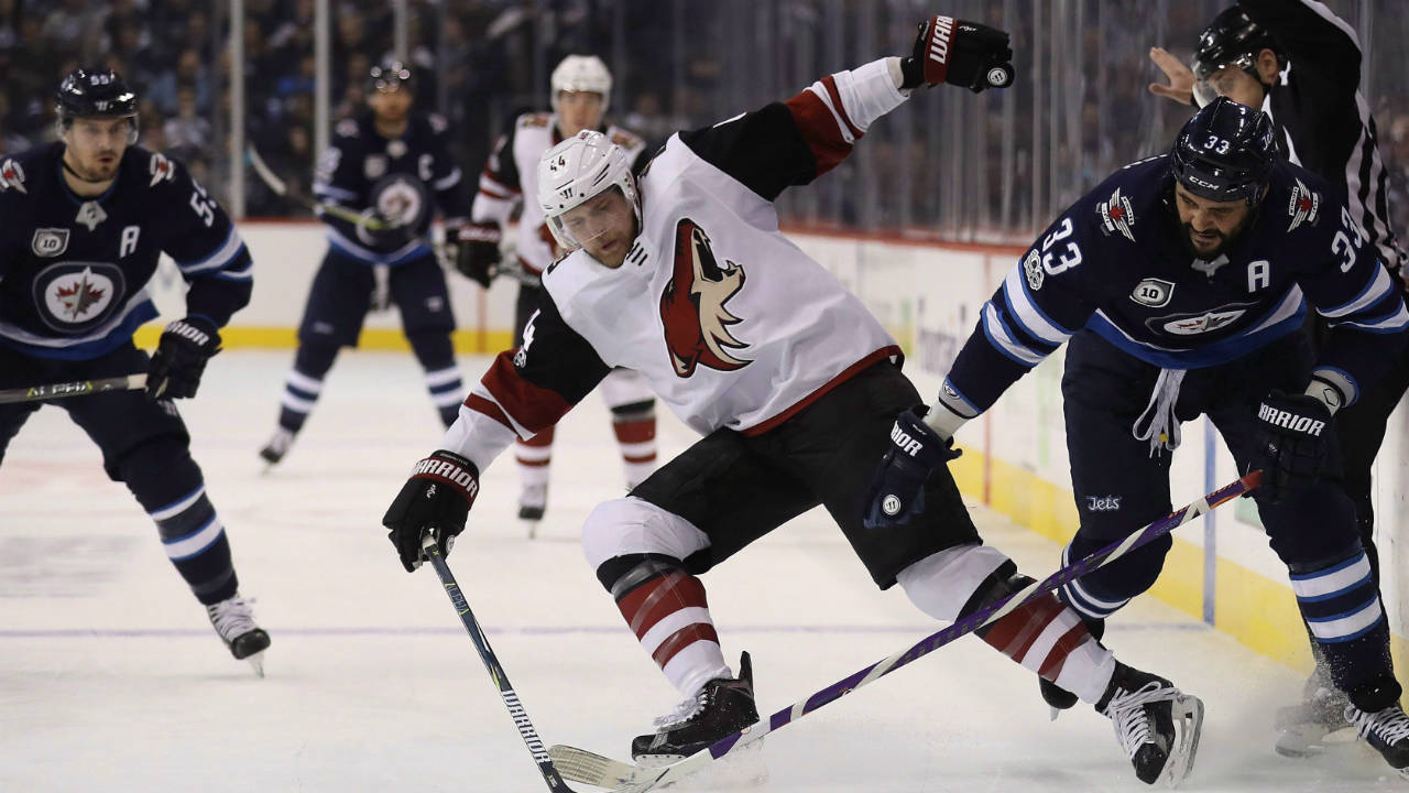 Arizona Coyotes' Kevin Connauton (44). (Trevor Hagan/CP)