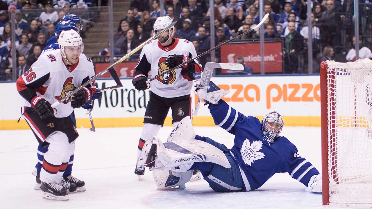 leafs-goalie-frederik-anderson-makes-a-save-against-senators