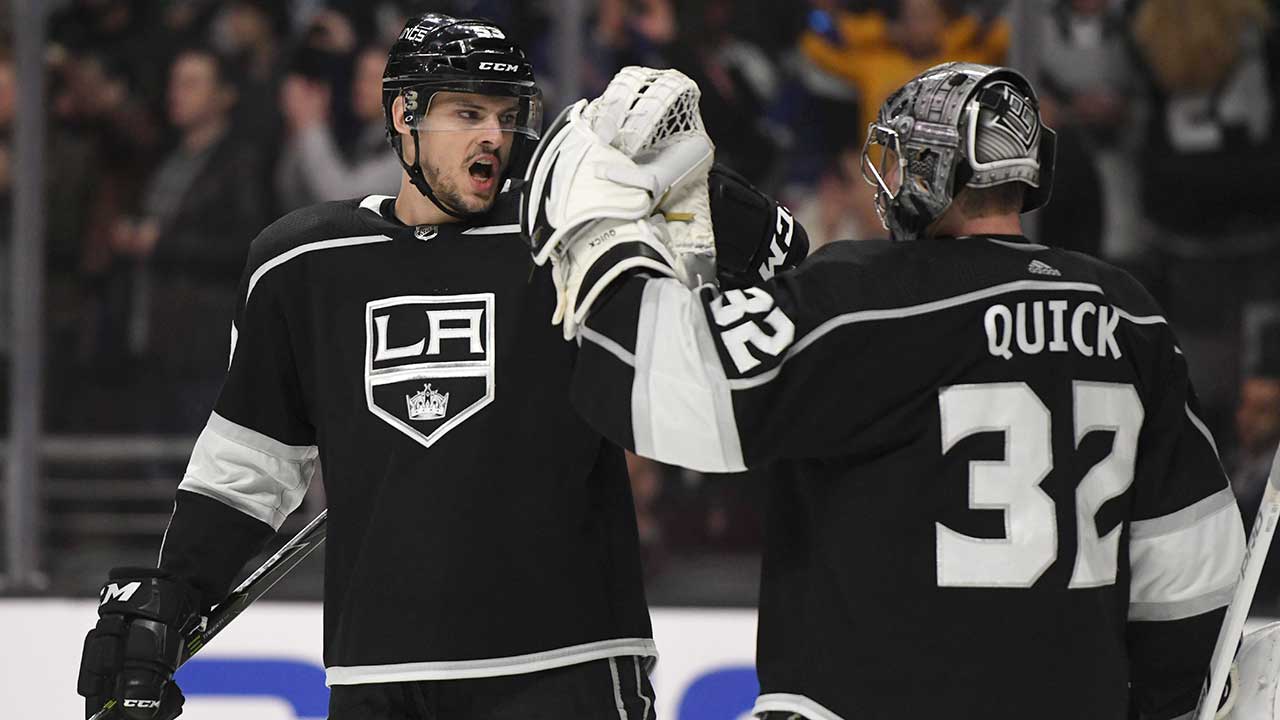 kings-defenceman-kevin-gravel-celebrates-win-with-jonathan-quick