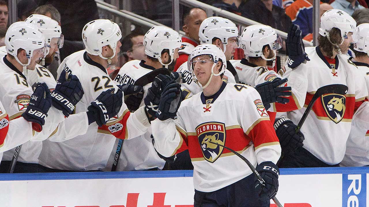 panthers-michael-sgarbossa-celebrates-scoring-a-goal