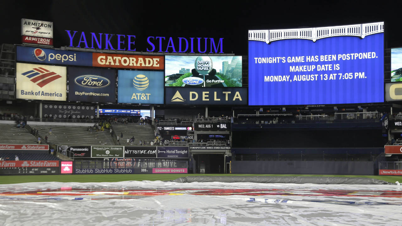 Mets-Yankees game postponed by rain, to be made up Aug