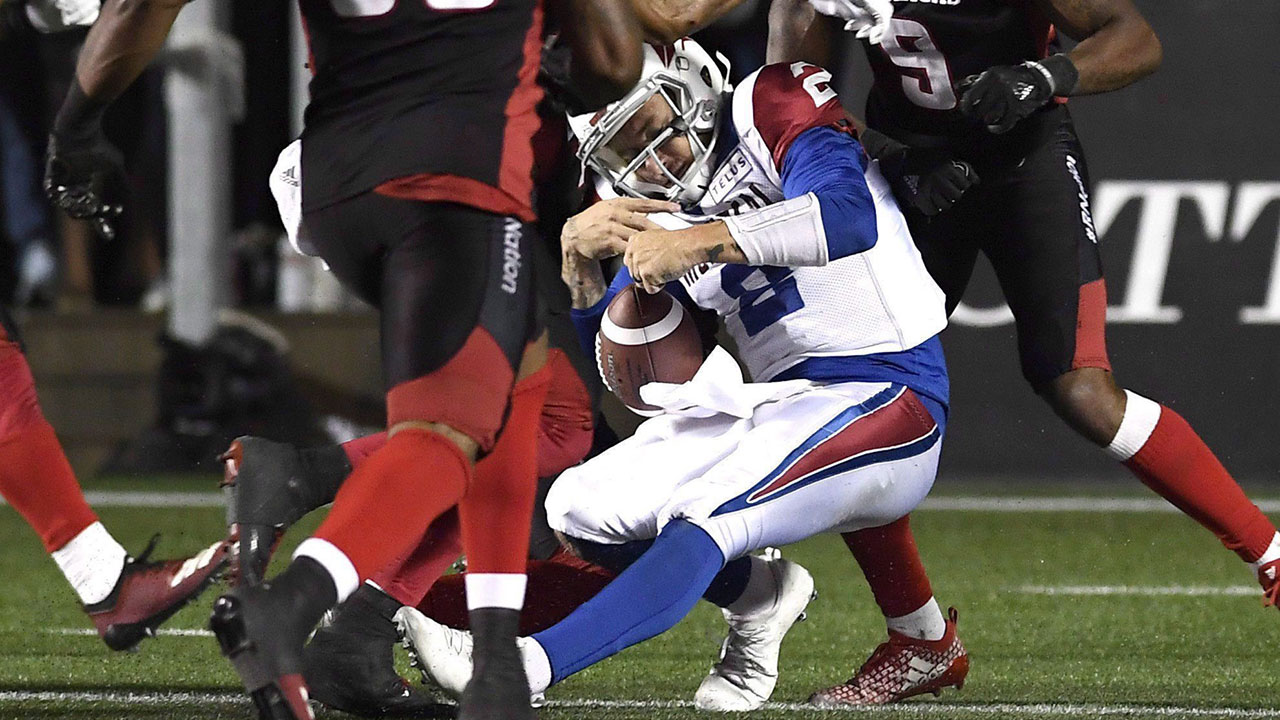 CFL-football-Alouettes-Manziel-gets-tackled-by-Redblacks