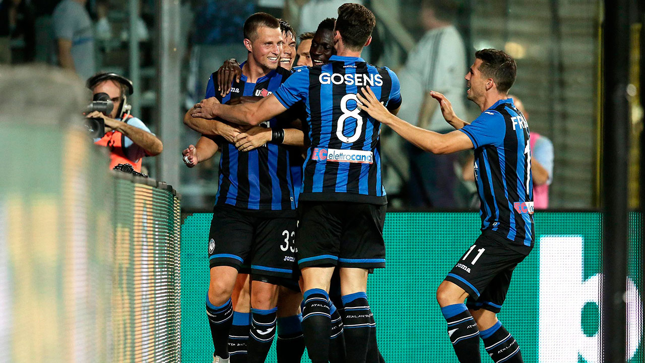 Soccer-Atalanta-celebrates-goal-during-Serie-A-match