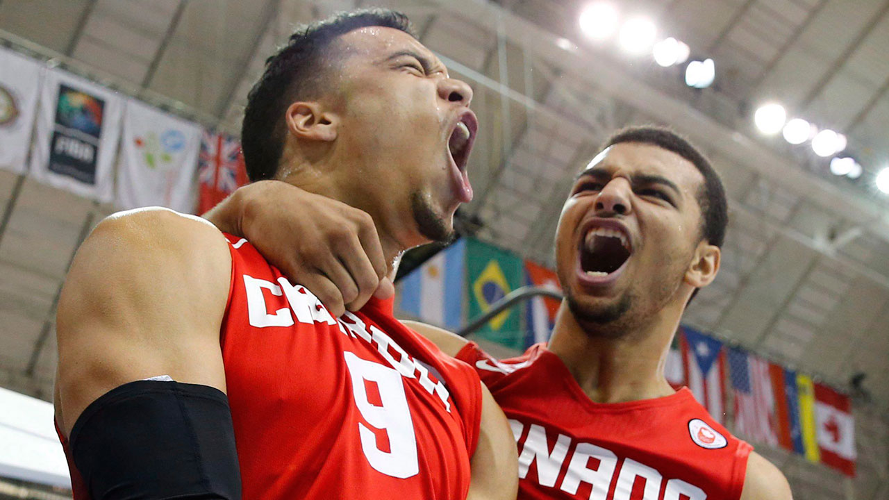 jamal_murray_and_dillon_brooks_celebrate_a_basket_for_team_canada