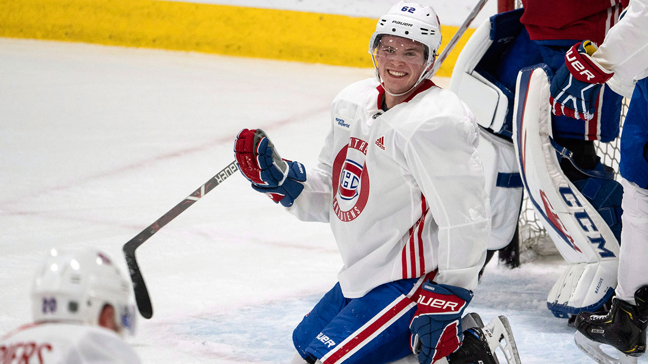 NHL-hockey-Canadiens-Lehkonen-laughs-during-practice