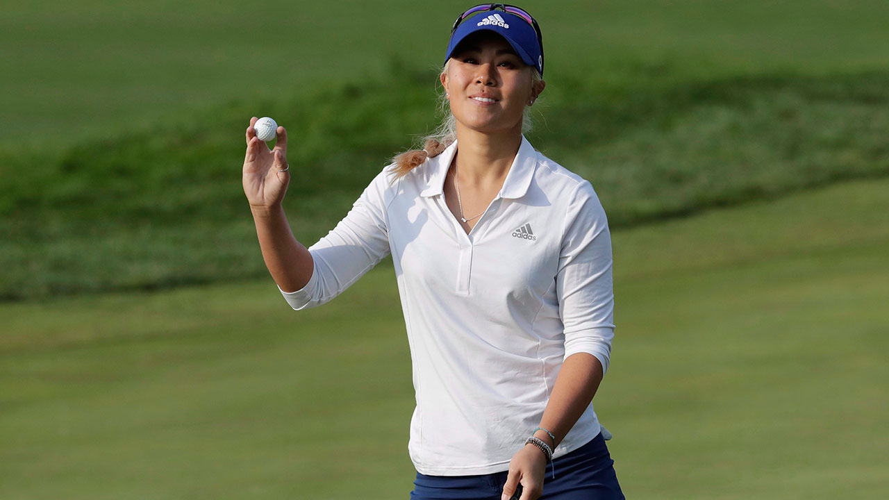 LPGA-golf-Kang-reacts-after-hitting-a-shot