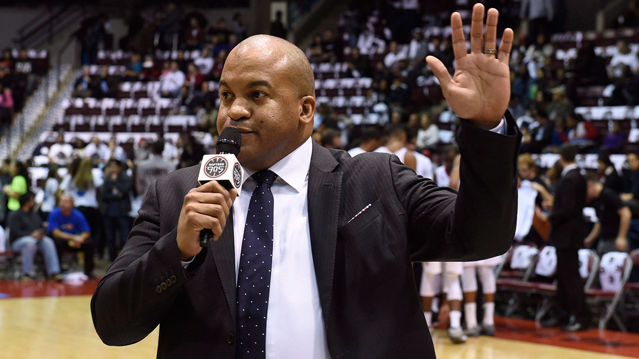 NBA-G-League-president-Malcolm-Turner-speaks-at-Raptors-905-game