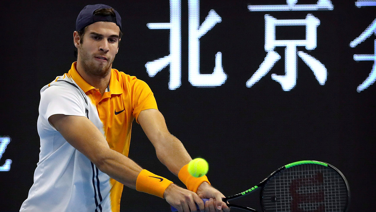 Tennis-ATP-Khachanov-hits-return-shot