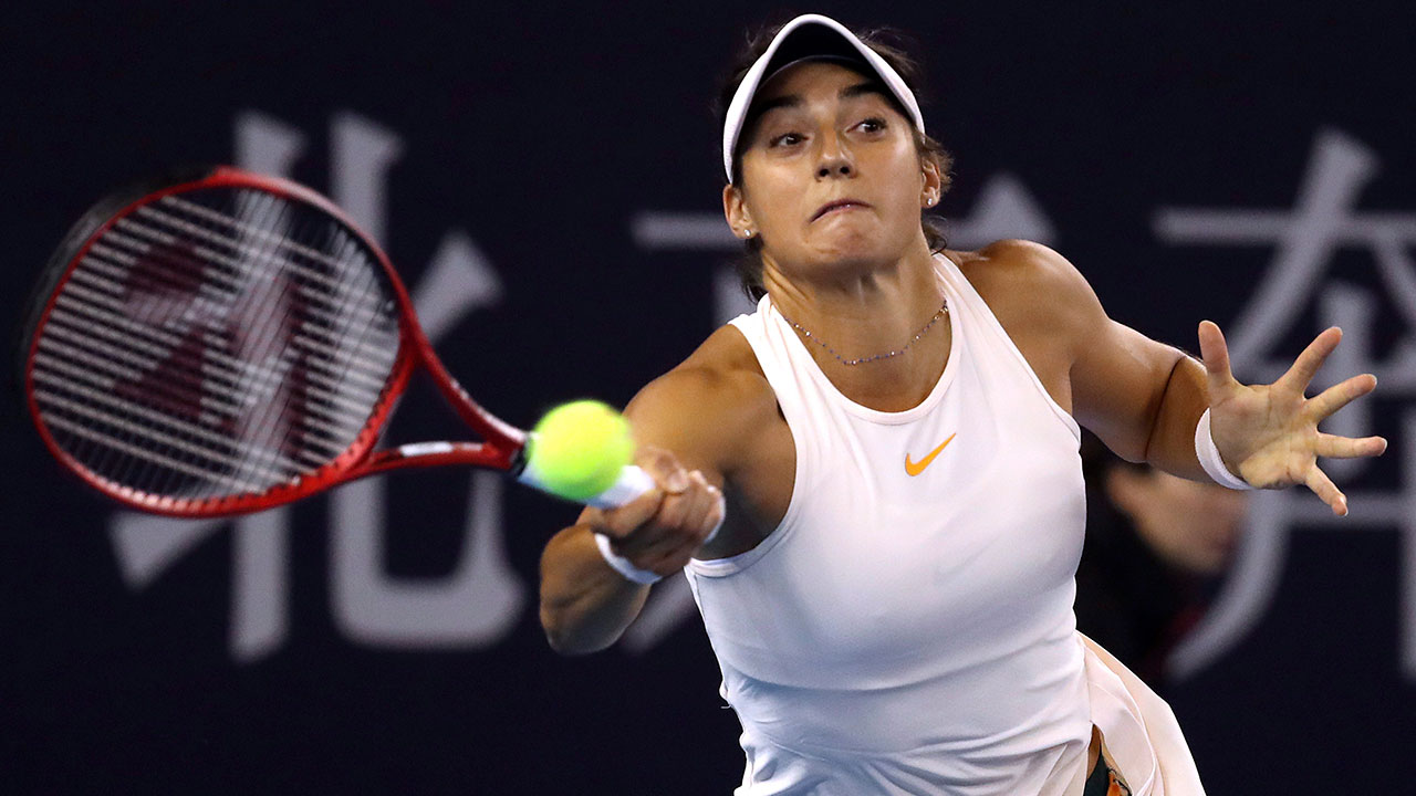 Tennis-WTA-Caroline-Garcia-hits-return-shot