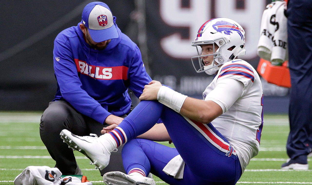 bills-quarterback-josh-allen-being-checked-on-after-injury