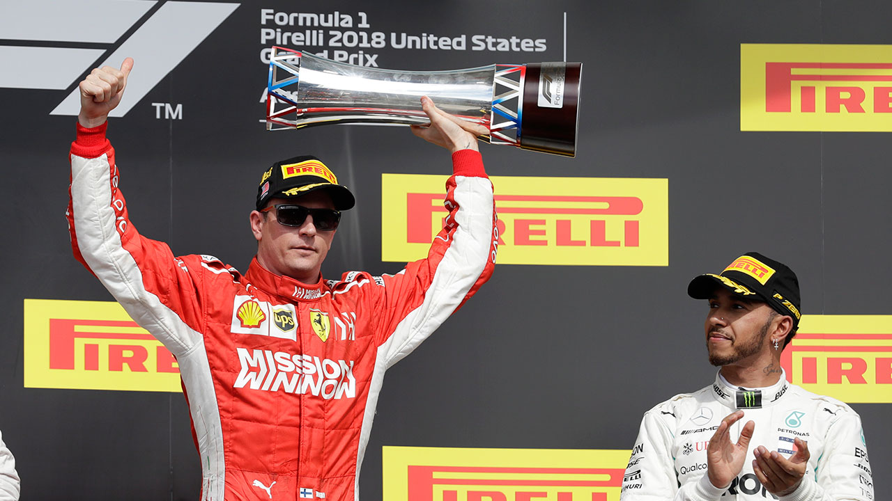 Kimi Raikkonen Wins U.S. Grand Prix, Denying Lewis Hamilton a