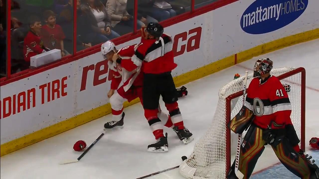 Senators' Tkachuk scores the knockdown in first NH