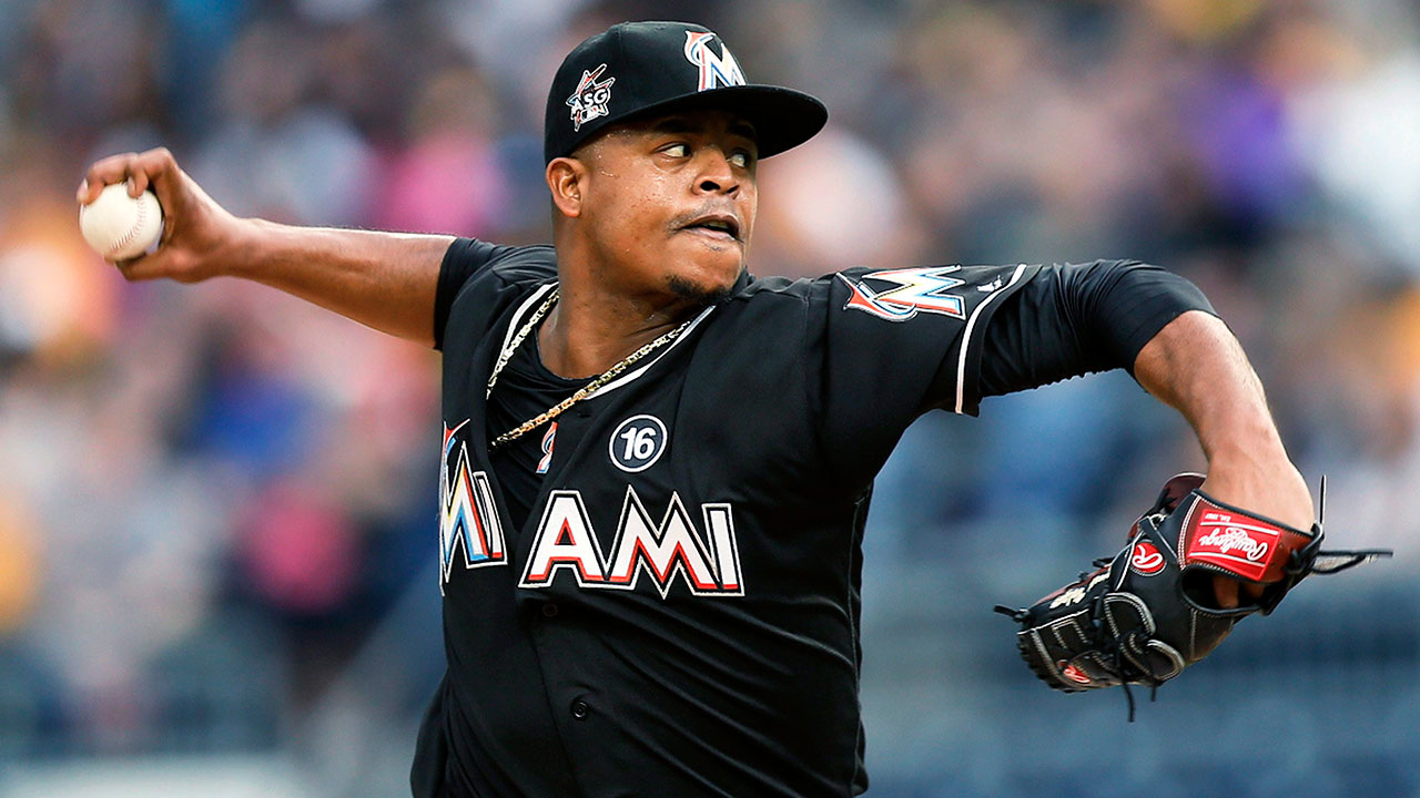 MLB-Volquez-pitching-for-Marlins